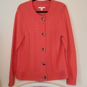 Liz Claiborne 5 Button close sweater